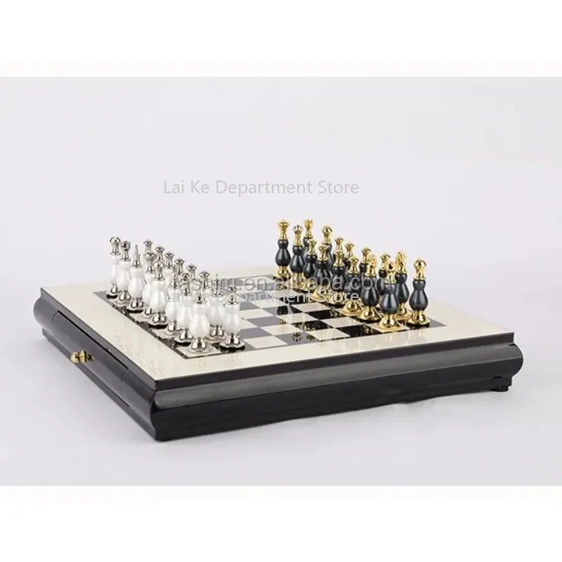 

Top Rated Chess Board Wood with Chess for Home Decoration Chessboard