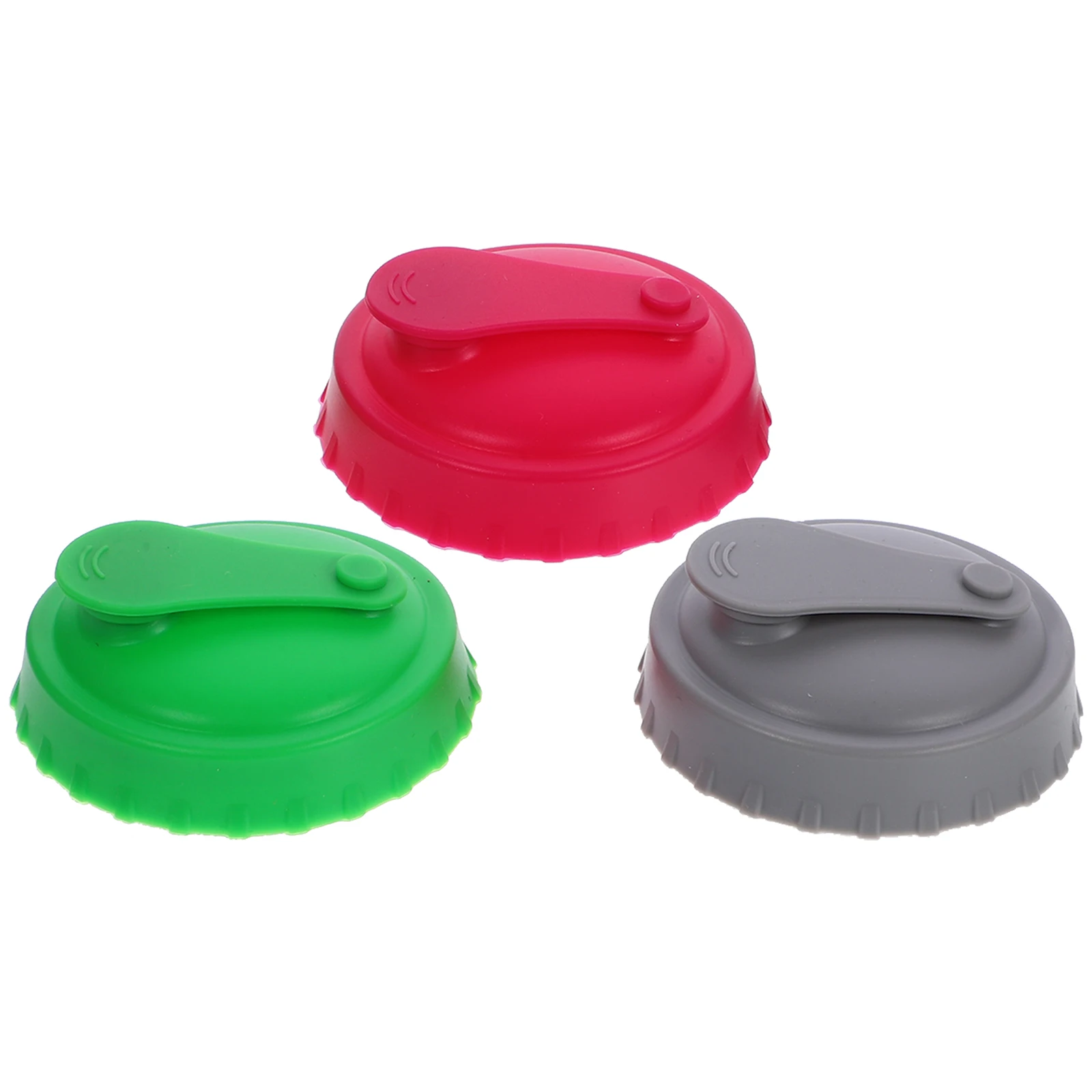 

3pcs Silicone Bottle Cap Leak proof Can Covers Freshness Preserved Easy Use Variety Colors Soda Can Toppers Beverage Caps Anti