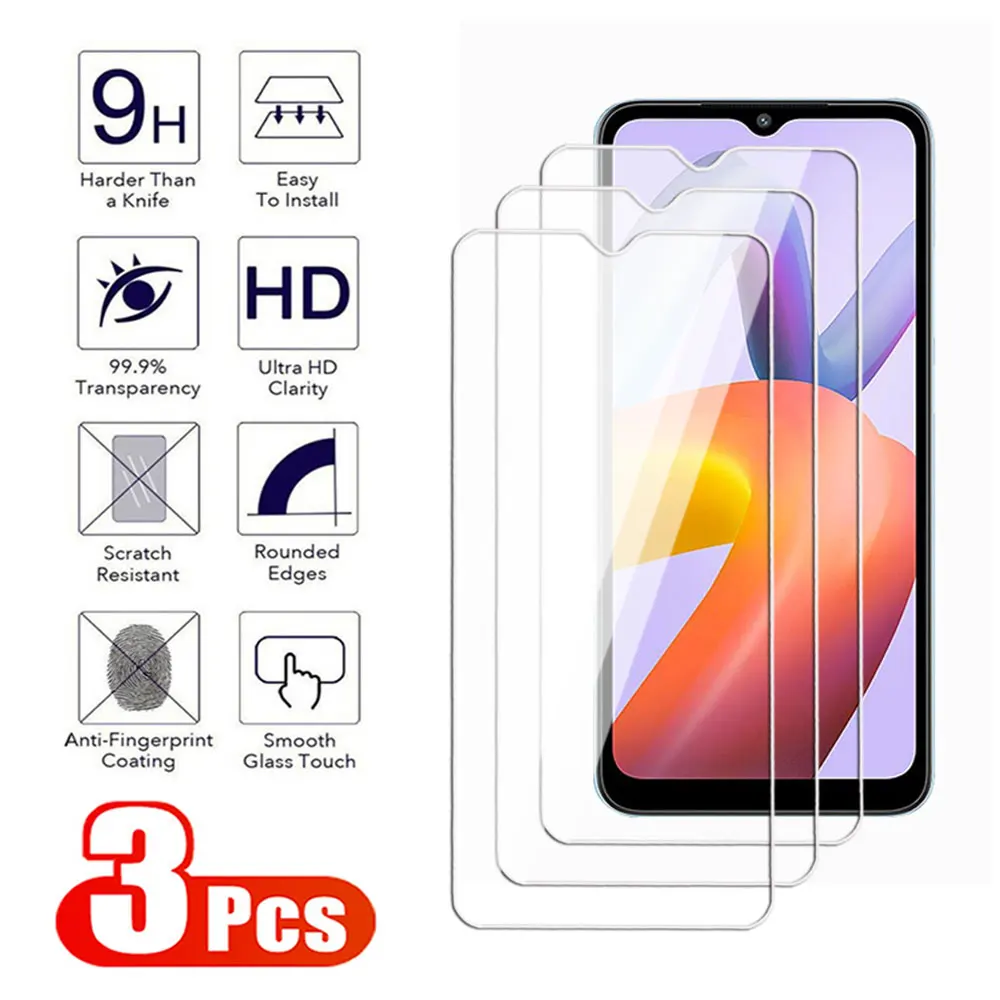 3Pcs 100D Full Tempered  Glass For Xiaomi Redmi Note 8 9 Pro Max Screen Protector  9A 9T 9C 8A 8T NFC A1 A2 plus Protection Film