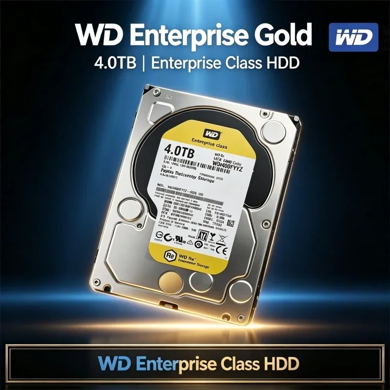 Western Digital WD High-Durability 3.5" Enterprise Mechanical Hard Drive Gold 1TB/2TB/4TB for Desktop, Surveillance, NAS
