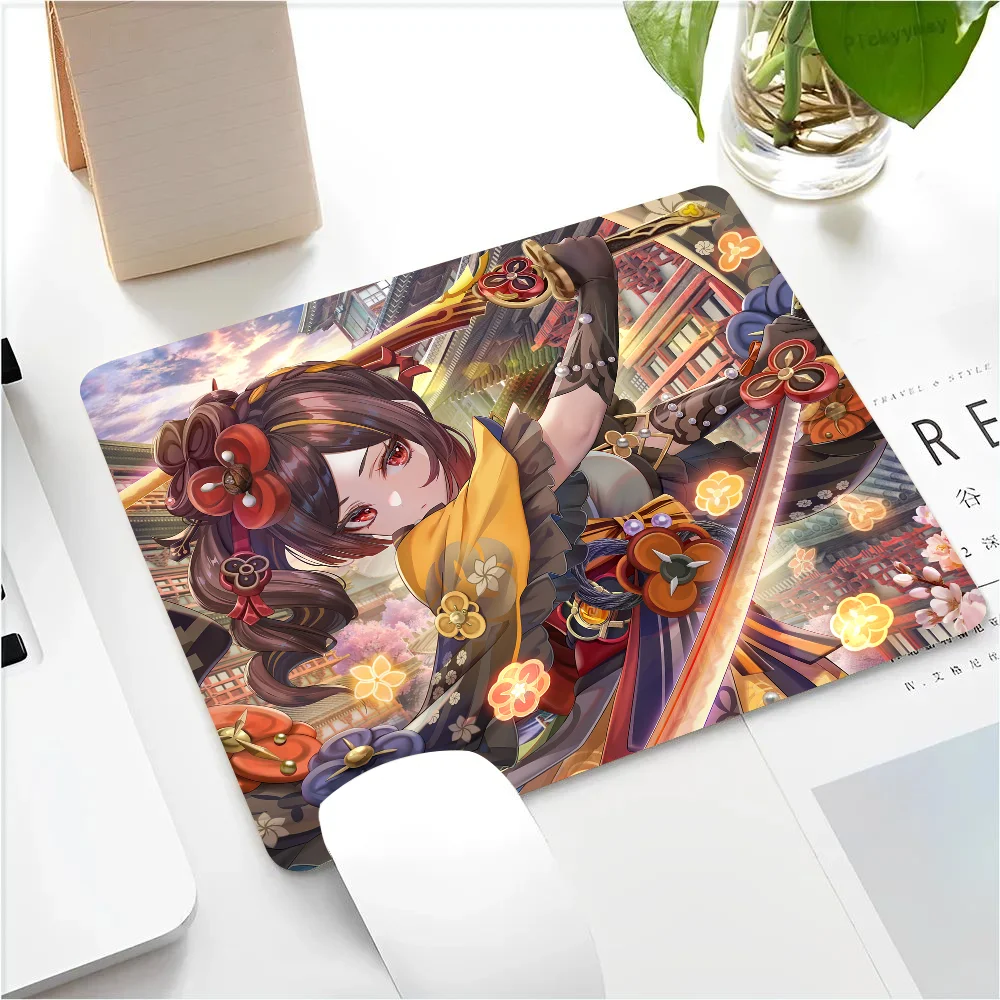 Chiori Genshin Impact Mousepad Small LockEdge Mouse Pad For Gamers Computer Desk Pad Rectangular Anti-slip Rubber