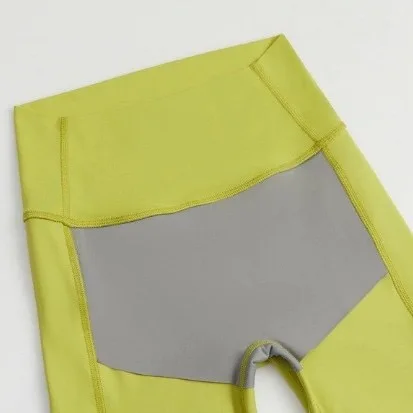 กางเกงโยคะผู้หญิงเปลือยเอวสูงพีชยกสะโพกเลกกิ้งสวมใส่แห้งเร็วพร้อมกระเป๋าไม่มีชุดชั้นในกางเกงออกกําลังกายยิม