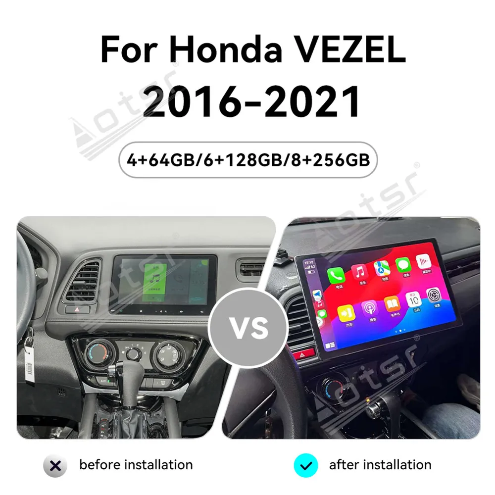 

13.3 inch For Honda VEZEL 2015-2022 Car Android Multimedia Player GPS Navigation Radio Stereo Head Unit Climate Touch Panel