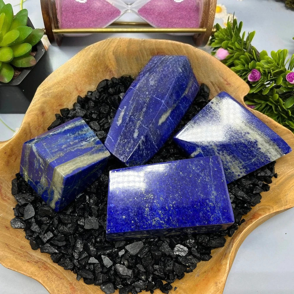 1 Stück/2 Stück Lapislazuli Freeform-Kristall – lebendiger blauer Ölgemaleffekt, strukturiert für Heimdekoration, Aquarium-Ornament