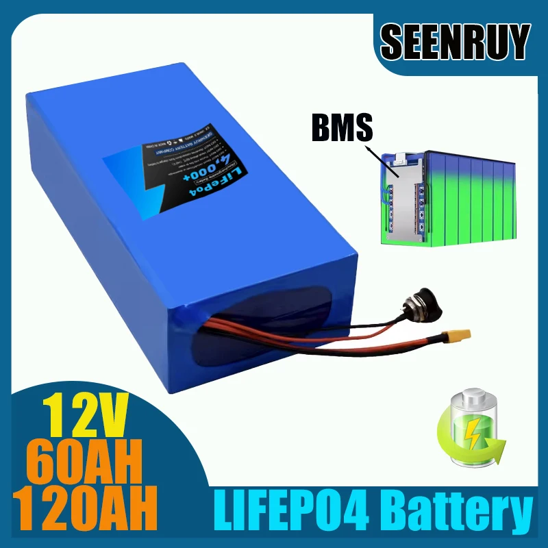 lifepo4 battery 12v 60AH 120AH with BMS 50A 100A 150A for Golf Cart Sightseeing Vehicle  Wheelchair Street Lights