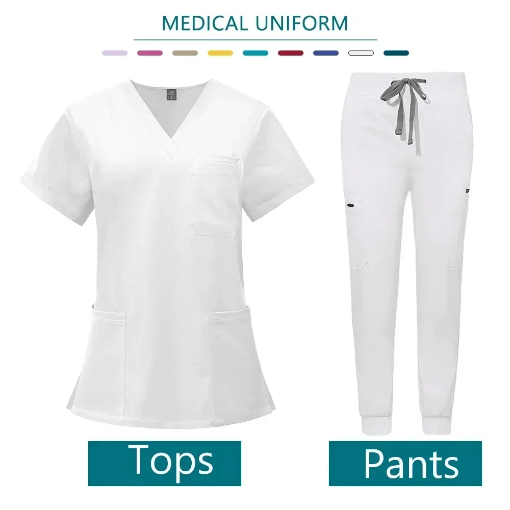 High Quality Women Scrubs Sets Hospital Medical Uniforms Doctors Nurses Accessories Dental Clinic Beauty Salon Spa Workwear Suit