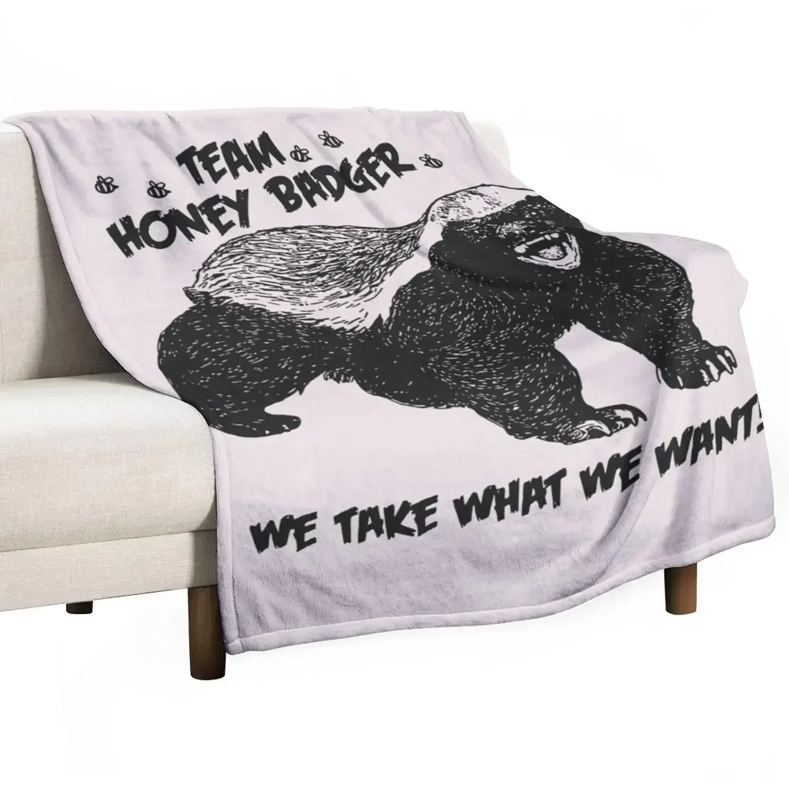 New Team Honey Badger Throw Blanket Luxury St Soft Decoratives for babies Blankets