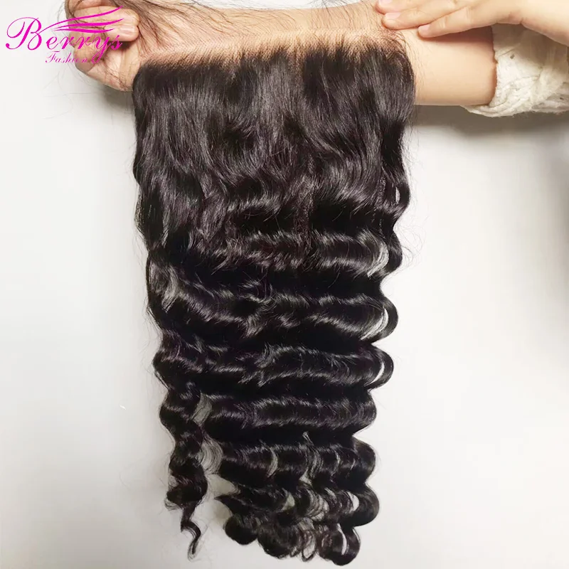 7X7 Hd Kant Sluiting Body Wave Brazilian Hair Transparant Kant Sluiting Onbewerkte Voorgeplukte Losse Diepe Golf 100% Mensenhaar