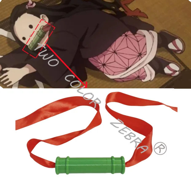 

The Sase As Anime COSPLAY Props Bamboo Wood Mouth Stick Butterfly Clip Role Play Accessories