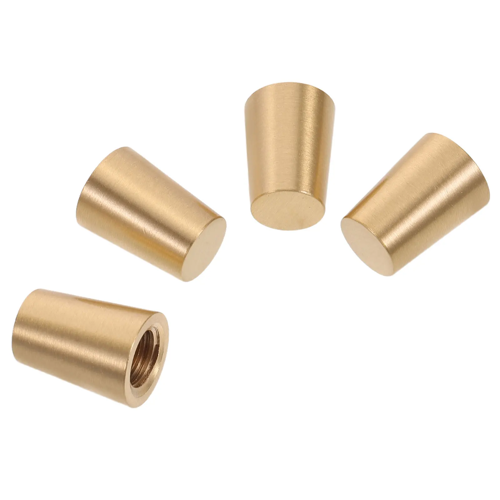 

4 pc Wooden Base with Brass Feet for Crafts Metal Furniture Legs Suitable Home Decor Jewelry Box Hardware Display Tray