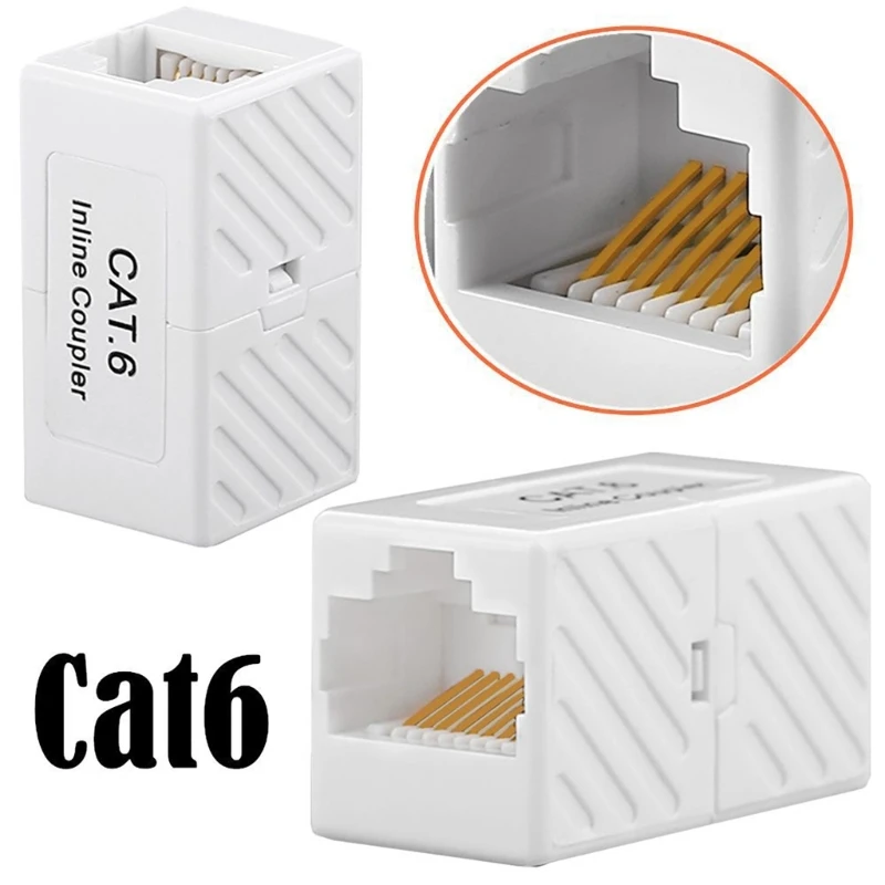 RJ45 Cable Connector Cat6A Cat6 Cat5e RJ45 Ethernet Coupler Female to Female Cable Extender Adapter