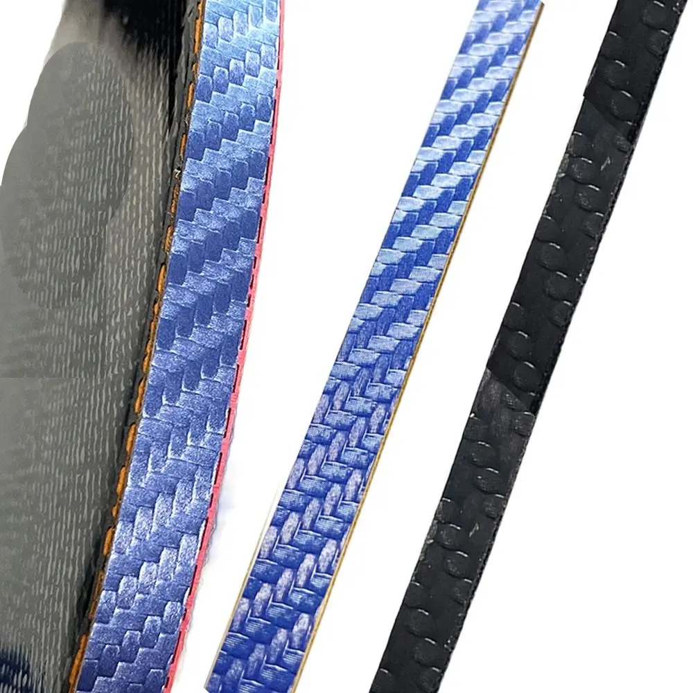 Cinta de borde de raqueta de tenis de mesa autoadhesiva, cinta lateral protectora de fibra de carbono, súper dura, gruesa, PU