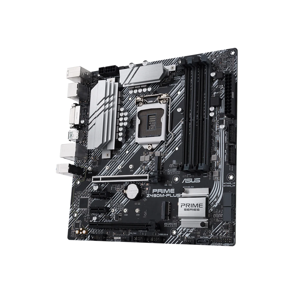 ASUS PRIME Z490M-PLUS Scheda madre Intel Z490 LGA 1200 supporto Core i3-10100 10400F 10700 10900 10600 G6500 cpu DDR4 128 GB M.2