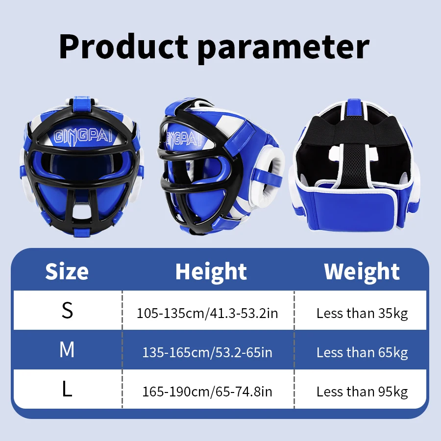 Closed Head Protection Nose Bridge Boxing Fighting Helmet Full Surrounding Training Protector Free Combat Mask Head Gear ﻿