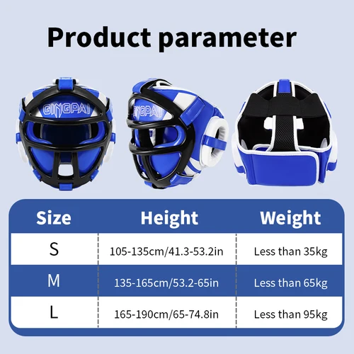 Imagen 2 del producto Protección de cabeza cerrada, puente nasal, casco de lucha de boxeo, Protector de entrenamiento envolvente completo, máscara de combate gratis, equipo para la cabeza ﻿