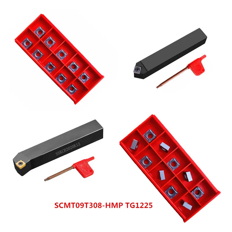 IRON ROOOT Insert SCMT09T304, SCMT09T308-HMP  TG1225  Series Metal Lathe Cutting Tool CNC Turning Carbide Insert metal lathe