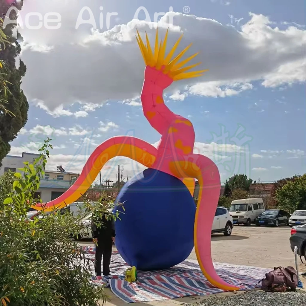 Gigantische buiten zee anemoon opblaasbare reclame bloem indrukwekkende zeebloem opblaasbaar voor buitenadvertenties