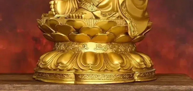

Copper Lucky Attracting Wealth Maitreya Ornament Big Belly Laughing Buddha Home Living Statue