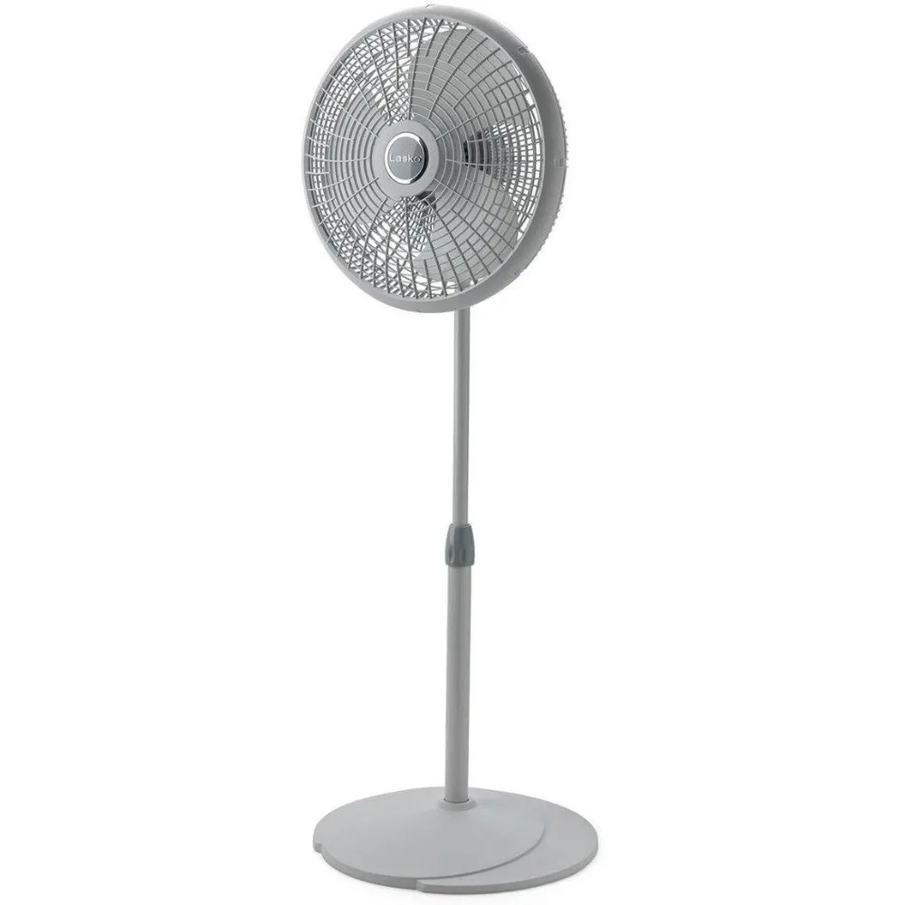 Pedestal Fan,White,3 energy-efficient speeds,CUSTOMIZED COMFORT,trusted safety fuse technology,EASY TO USE,Manual controls