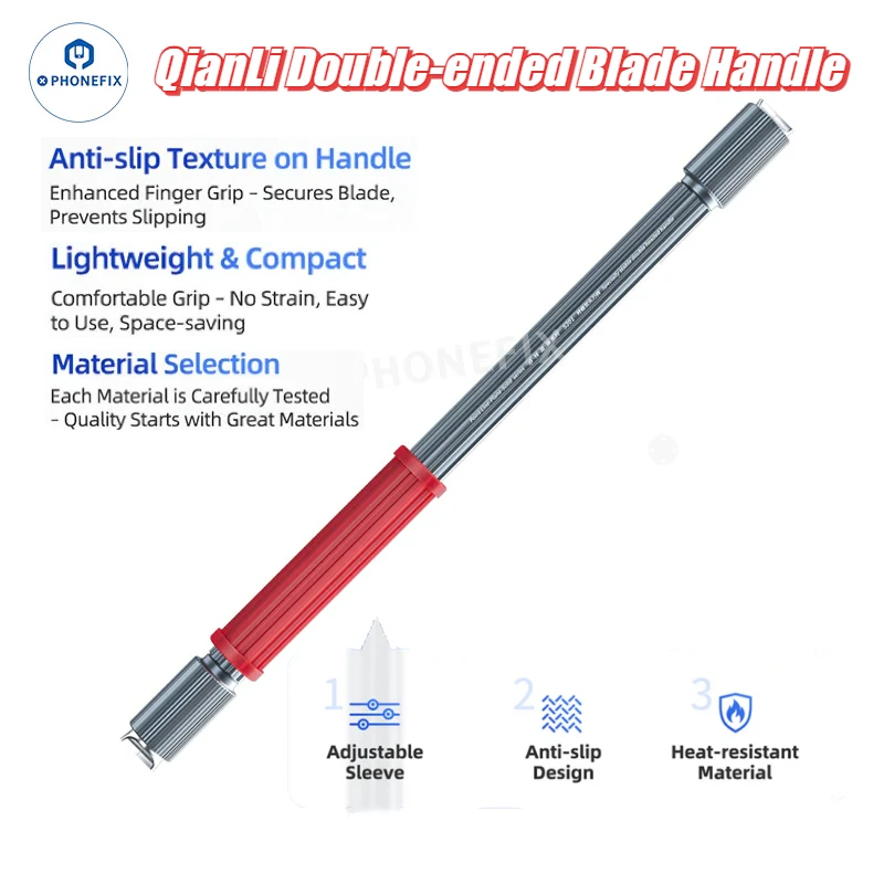 QianLi Dot-Line-Plane, высокостойкая противоскользящая двухсторонняя ручка лезвия для материнской платы телефона, инструмент для ремонта микросхемы, инструмент для удаления клея