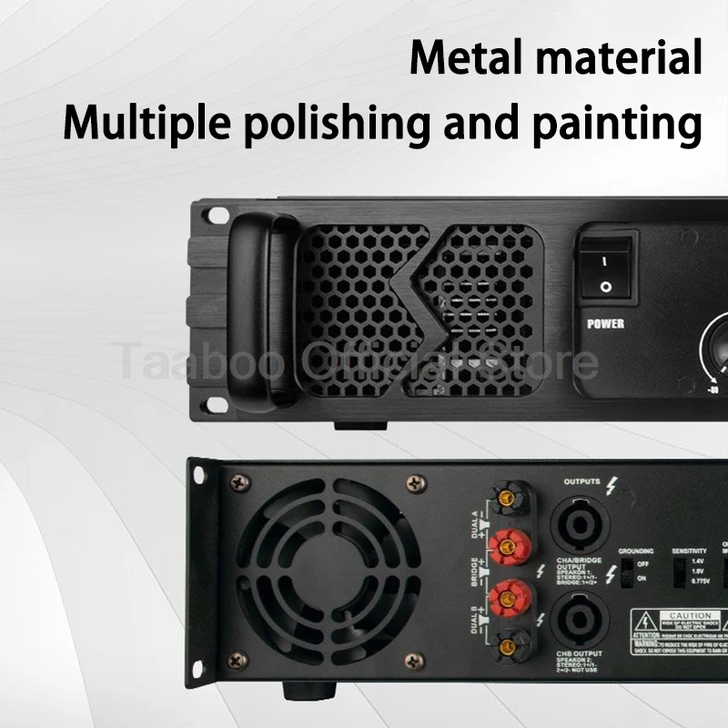 Penguat Daya 1200W+1200W Kelas Murni Peralatan Audio Profesional DJ Untuk Speaker Subwoofer Penggunaan Pernikahan Rumah Panggung KTV