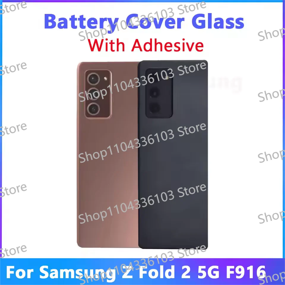 

Back Housing Battery Cover Glass Door With Camera Bezel Lens Replacement For Samsung Galaxy Z Fold 2 5G F916