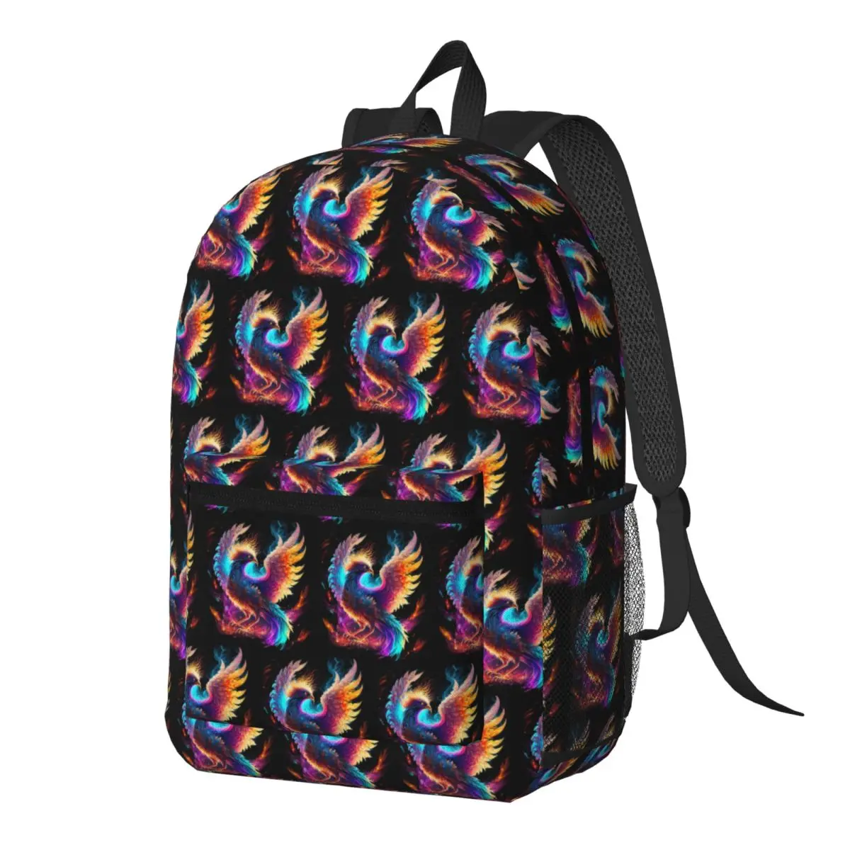 Mythical Flying Phoenix Backpack Daypack Large Capacity Kids BookBag School Bag Shoulder Bags for Men Women