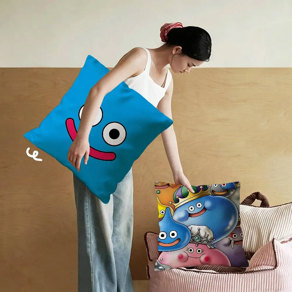 Dragon Quest Rocket Slime Decorative Room Aesthetics Pillow Case Home Decor Bedroom Sofa Bed Couch Pillow Cover 45x45