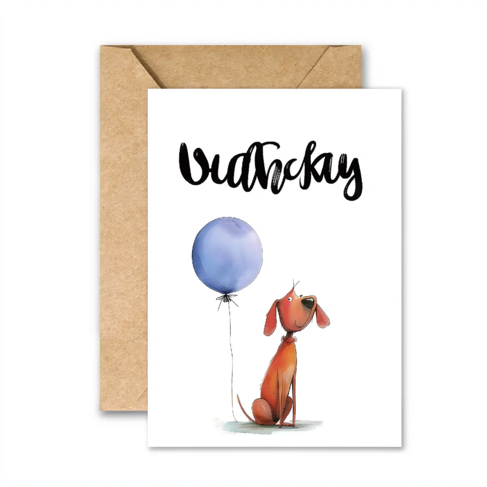 Creative Abstract Animal Birthday Card Set Funny Illustration Note Cards Cute Stationery Gifts For Kids Family Celebration