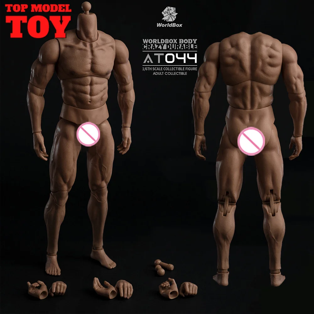 

Worldbox AT044 1/6 Durable Articulated Body Strong Muscle 31cm Male Soldier Action Figure 12'' Joint Body Doll Model