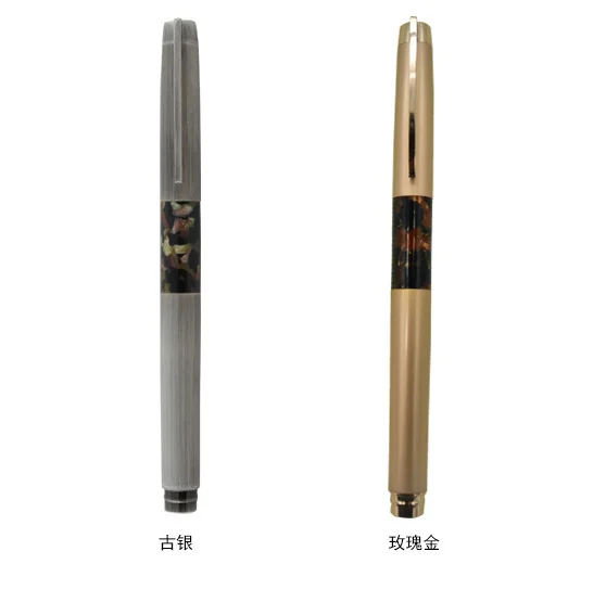 Imagem -06 - Fuliwen-prata Antiga Estudante Caligrafia Pen High End Business Metal Pen 815