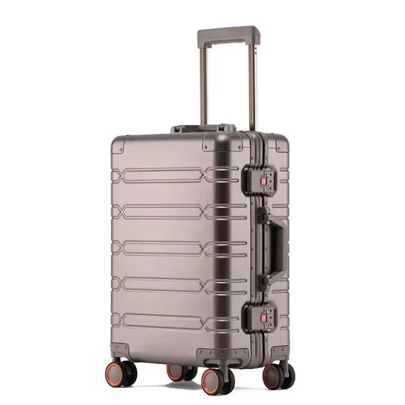 

Formsia 20"24“28“ Inch Aluminum Suitcase Cabin Business Luggage Check In Trolley Case For Travelling