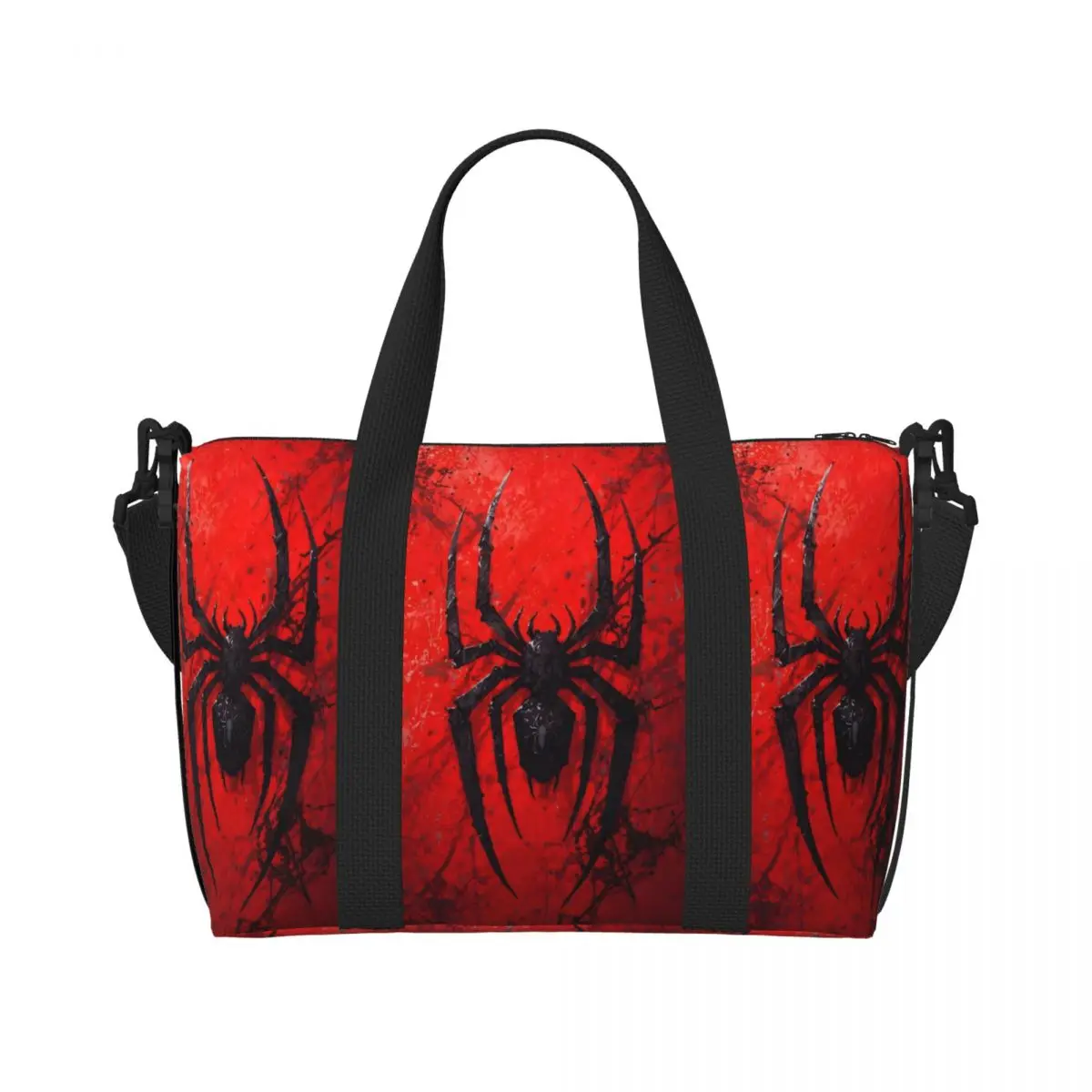 

Custom Spiderman Anime Hero Beach Tote Bag for Women Extra Large Gym Carry On Cobweb Cartoon Printing Travel Shopping Bags