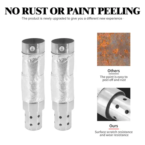 Motorcykel 38-48mm Tyst Baffel Avgasrör Ljuddämpare Universal För Harley Sportster Touring FLHT FLHX Dyna Softail Slim 6 best sales Harley-ljuddämpare - №4