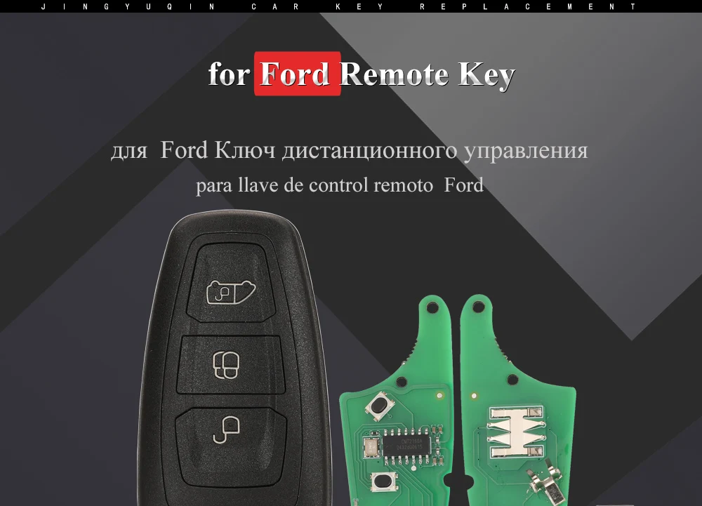 Jingyuqin 5 Stück 3BTN Flip-Remote-Schlüsselanhänger 433 MHz FSK 4D83 für 2013+ FORD TRANSIT CUSTOM MK8 CARGO TOURNEO CUSTOM Focus MK3 Ranger – Detail 3