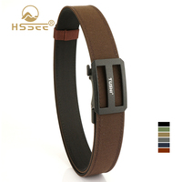 HSSEE 110cm/120cm Men's Belt Matte Metal Automatic Buckle Adjustable Casual Girdle Thick Nylon Rigid Military Tactical Belt
