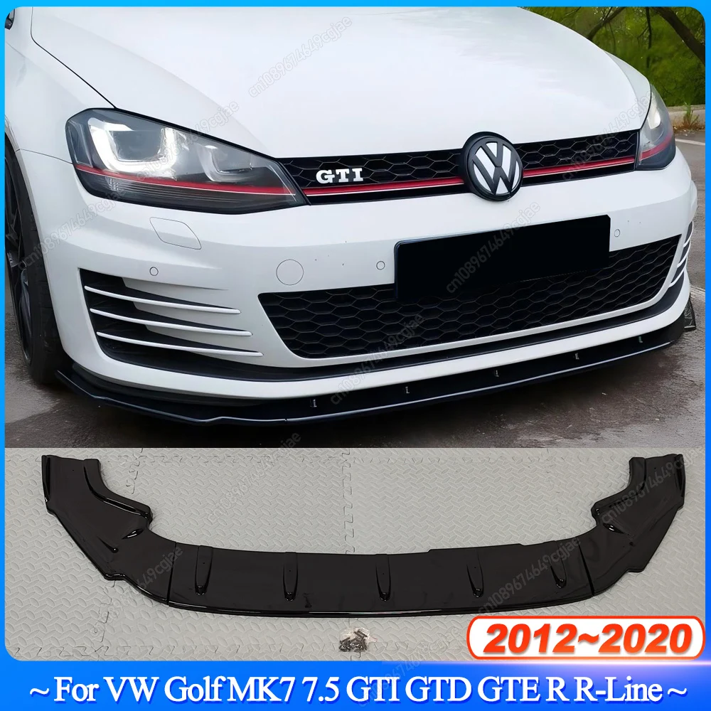 

Maxton Style For VW Golf MK7 7.5 GTI GTD GTE R R-Line 2012-2020 Car Front Bumper Lip Spoiler Splitter Diffuser Bodykits Tuning