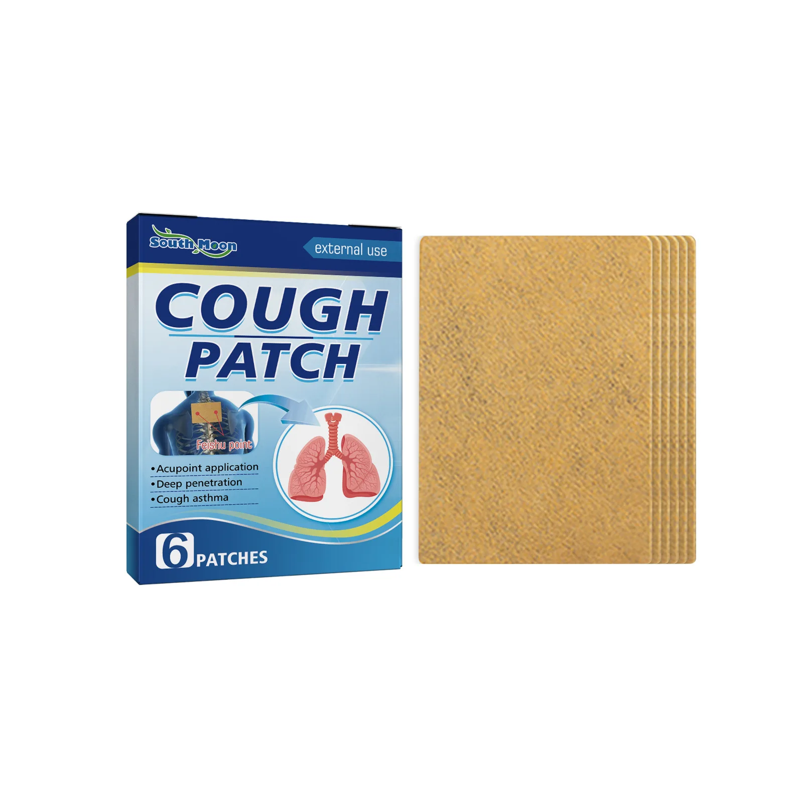 Cough Relief Patches Runny Nose Throat Anti Itching Treatment Excessive Phlegm Moisten Lung Cleaning Relieve Asthma Plaster 6pcs