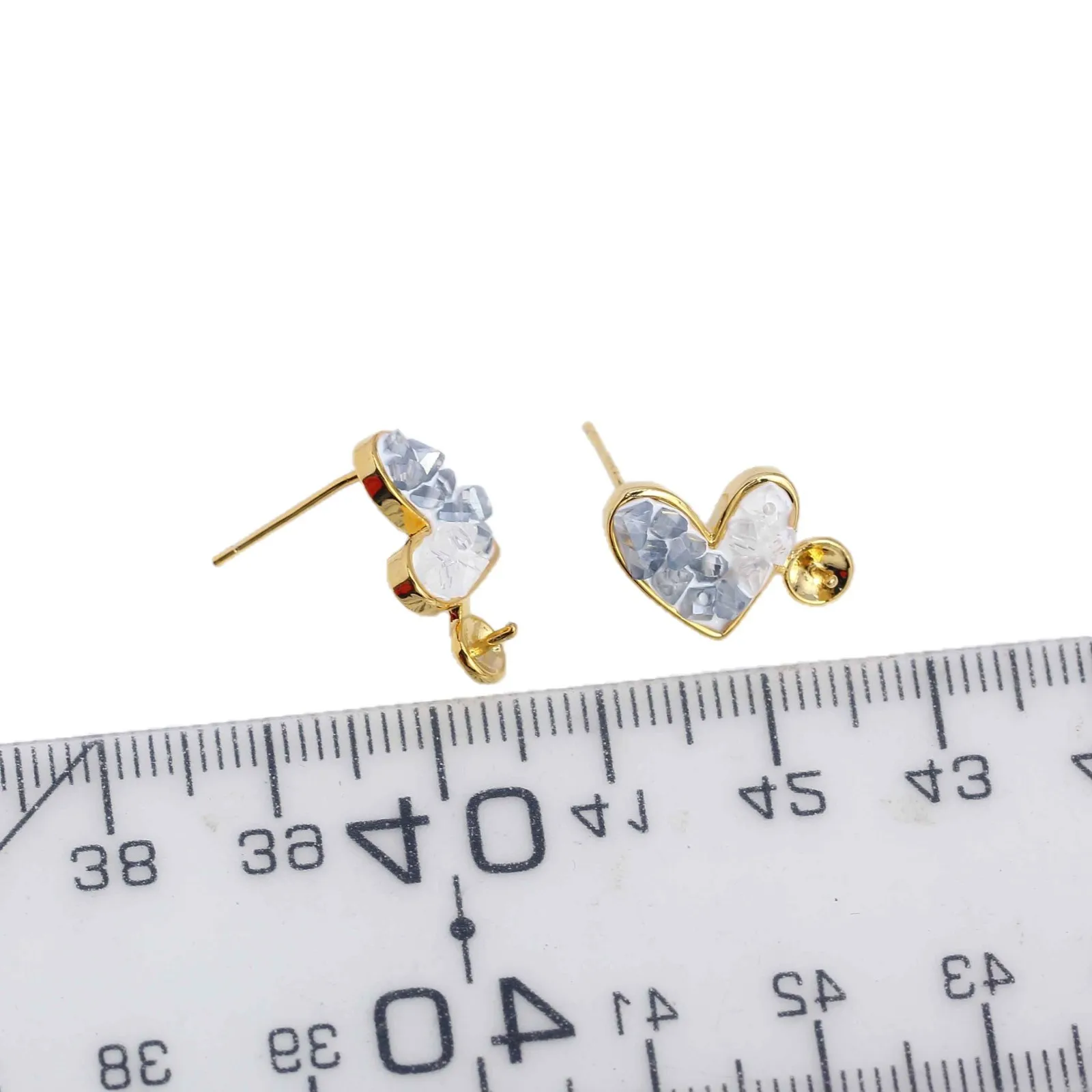 

1 пара позолоченных медных серег-гвоздиков E251 с жемчугом и серебряной иглой S925, фурнитура для изготовления ювелирных изделий, аксессуары для DIY-украшений