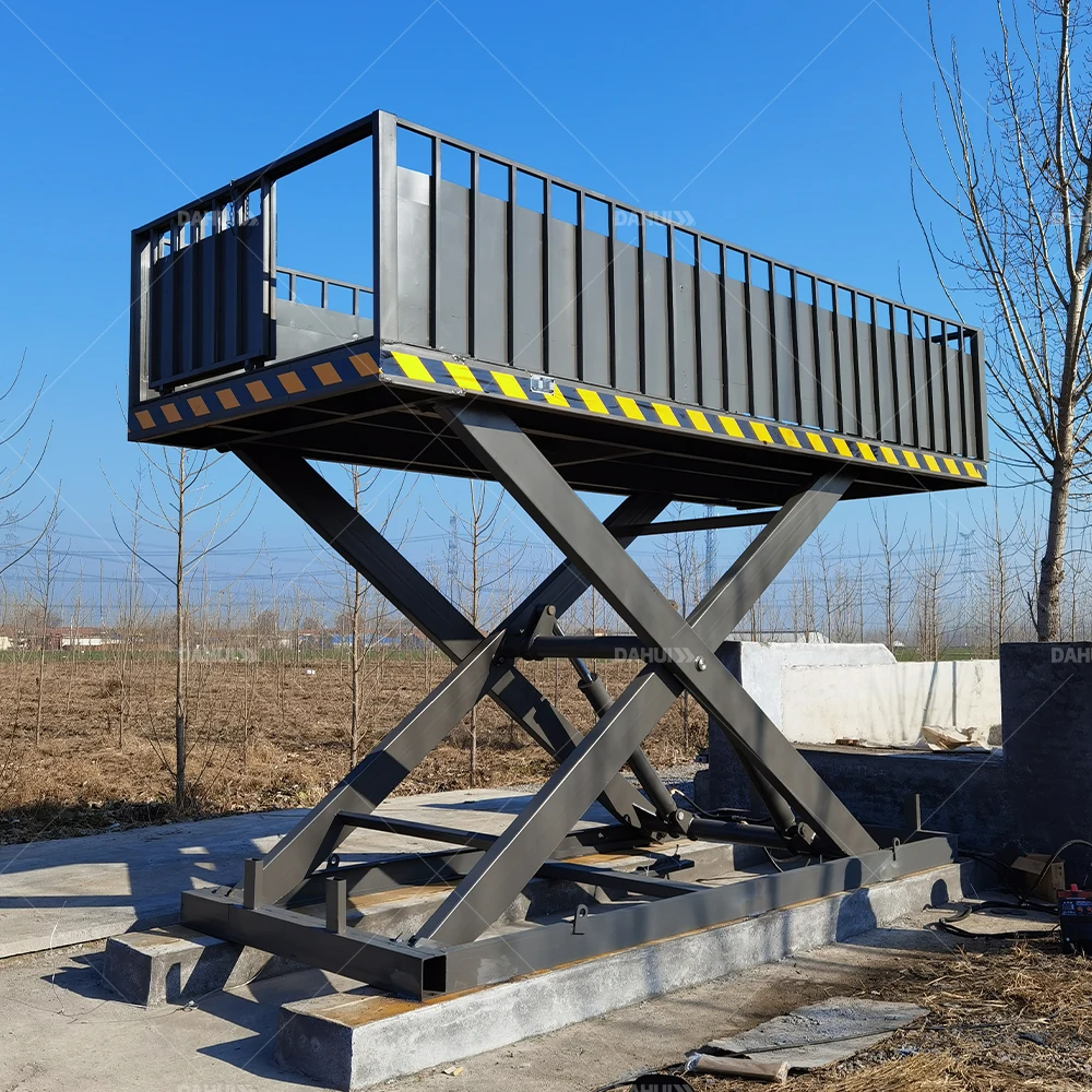 Garage High Capacity Stationary Scissor Lift Electric Steel Lifting Table 2500x2000mm Customizable