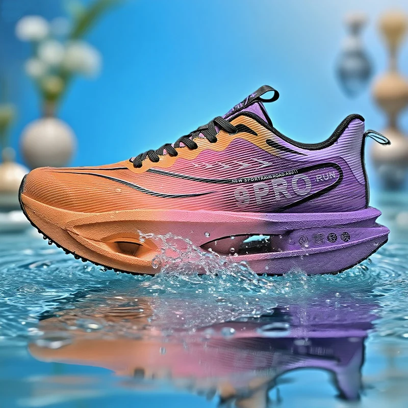 Men Sports Shoes Professional Running Thick Soled Anti Slip Cushion Shock-absorbing Training Shoes Street Fitness Light Sneakers