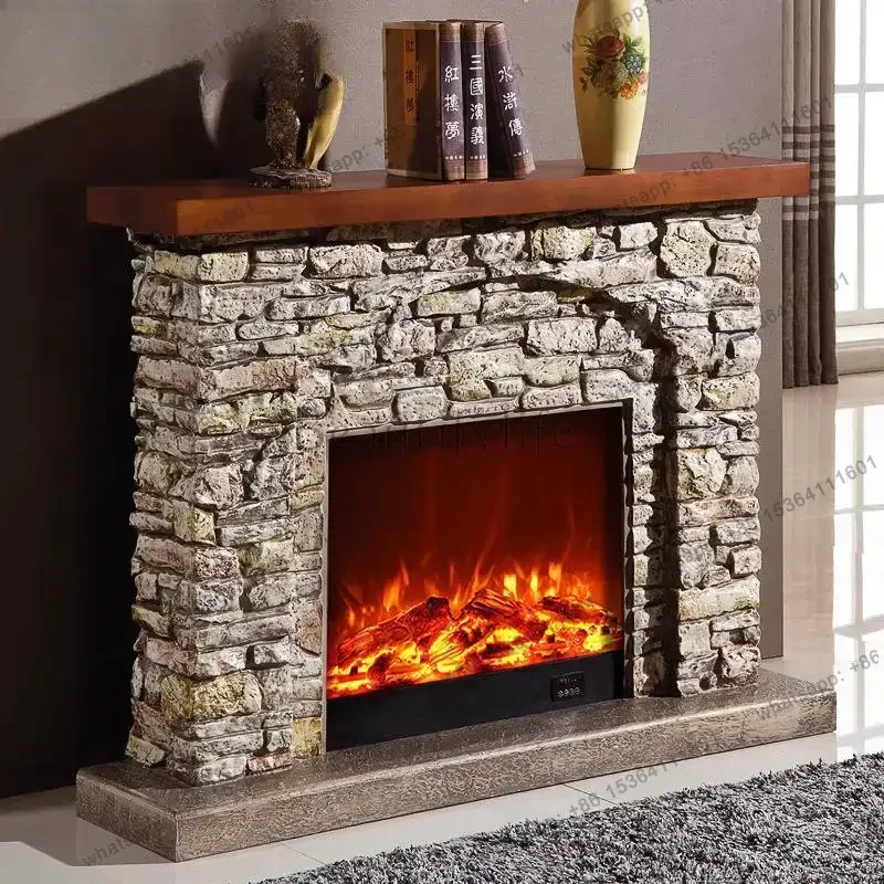 LJY Dustproof Rustic Living Room Fireplace Display Art Saving Corner Living Room Cabinets Arched Tall Mueble Salon Furniture Hom