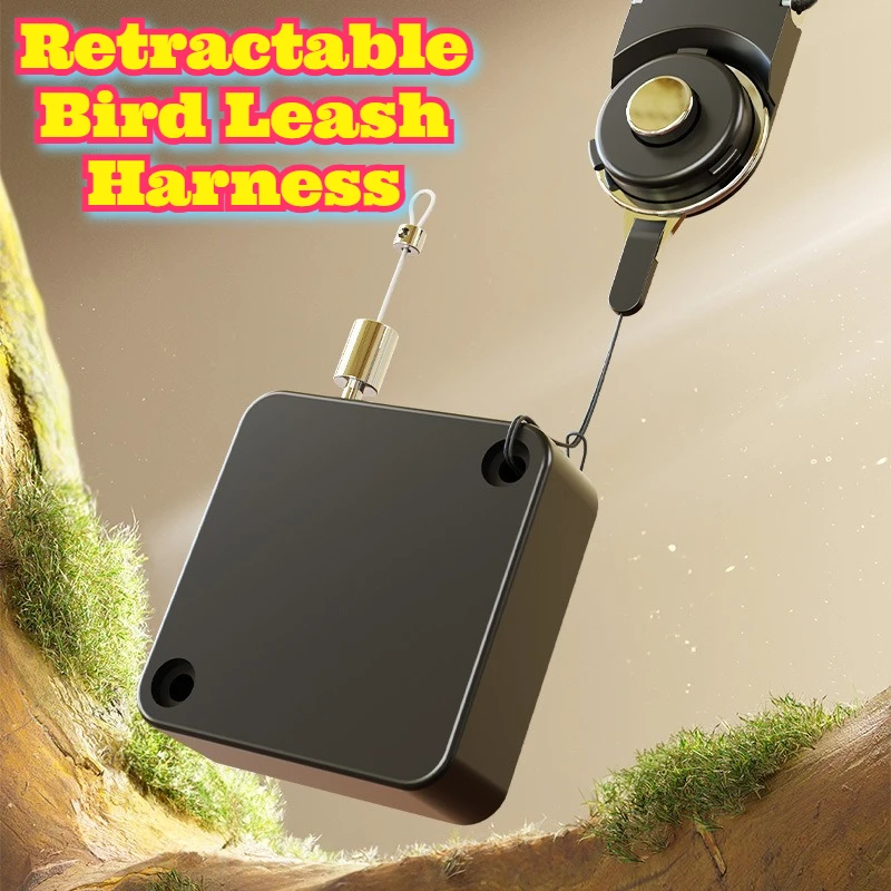 

Automatic Retractable Bird Leash Harness Flight Training Rope Parrot Cockatiel Cockatoo Safe Outdoor Flying Exercise Walking