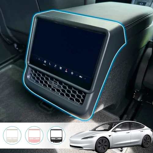 Imagen 2 del producto Protector de Pantalla Trasera y Marco para Tesla Model 3 Highland 2024 y Model Y 2025 Juniper, Cubierta Protectora para la Rejilla de Ventilación Trasera