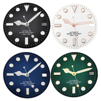 28.5mm Watch Dial With Watch Hands Luminous Fit NH35 NH36 Watch Faces Automatic Movement Replacement