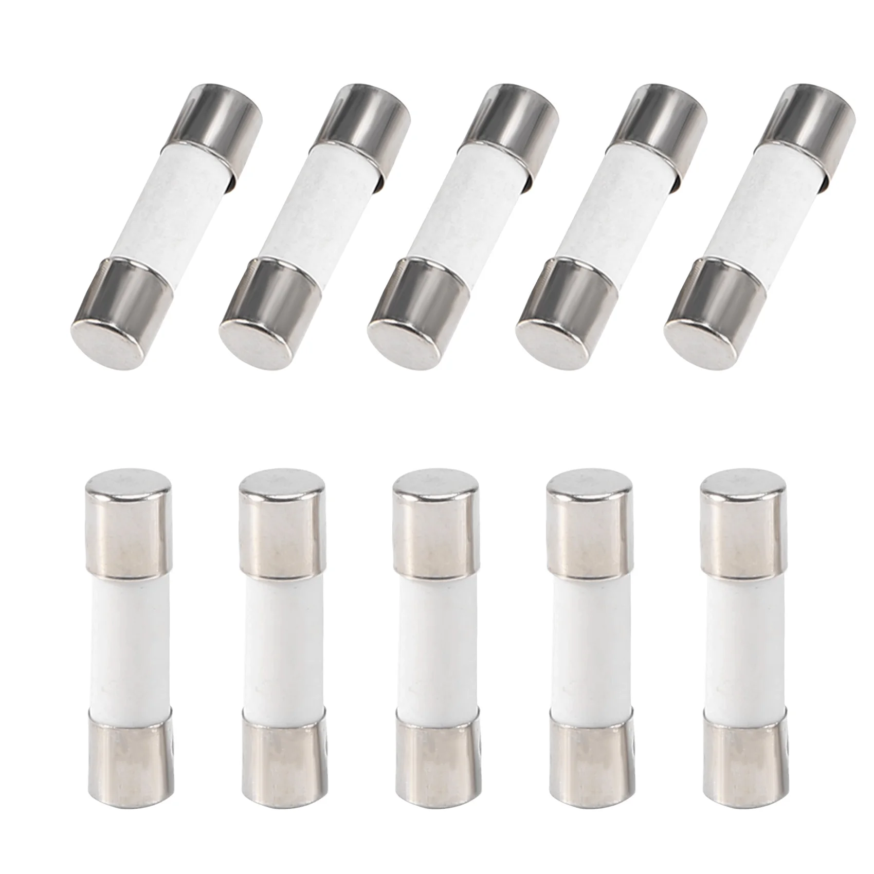 A003 10Pcs 250V 0.5A 500mA Fast Blow Ceramic Fuses Tubes 5mm x 20mm