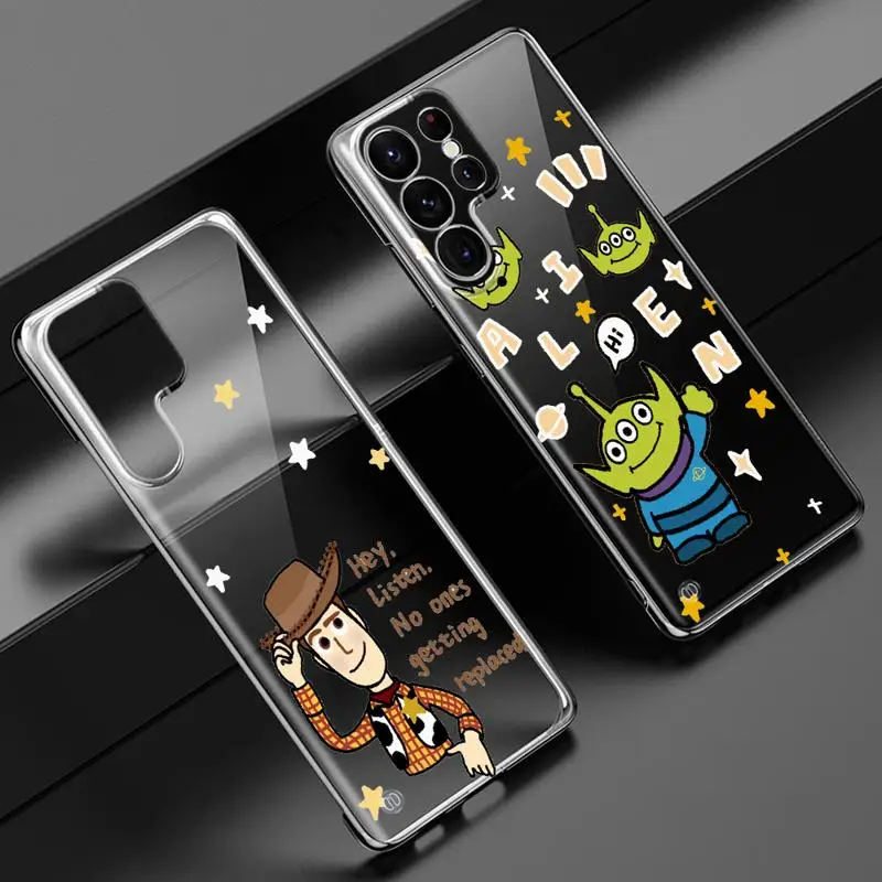 phone case for Samsung Galaxy S24 s23 Ultra FE cases s20 s21plus s22 borderless cooling clear funda Disney Toy Story3 Alien Toys