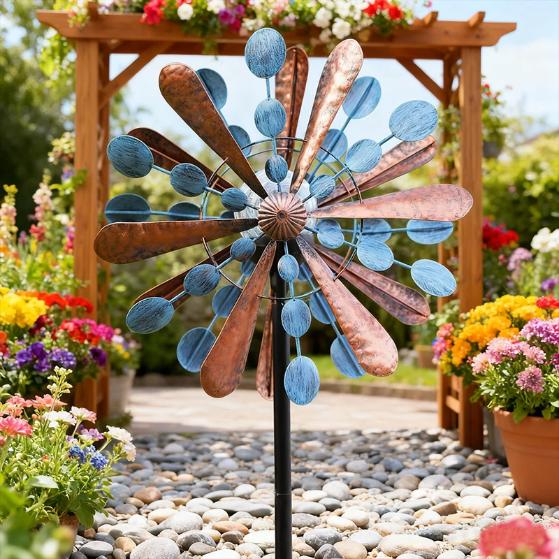 garden-wrought-iron-decorative-windmill-solar-powered-gradient-color-lighting-rotates-with-wind-power-no-electricity-required