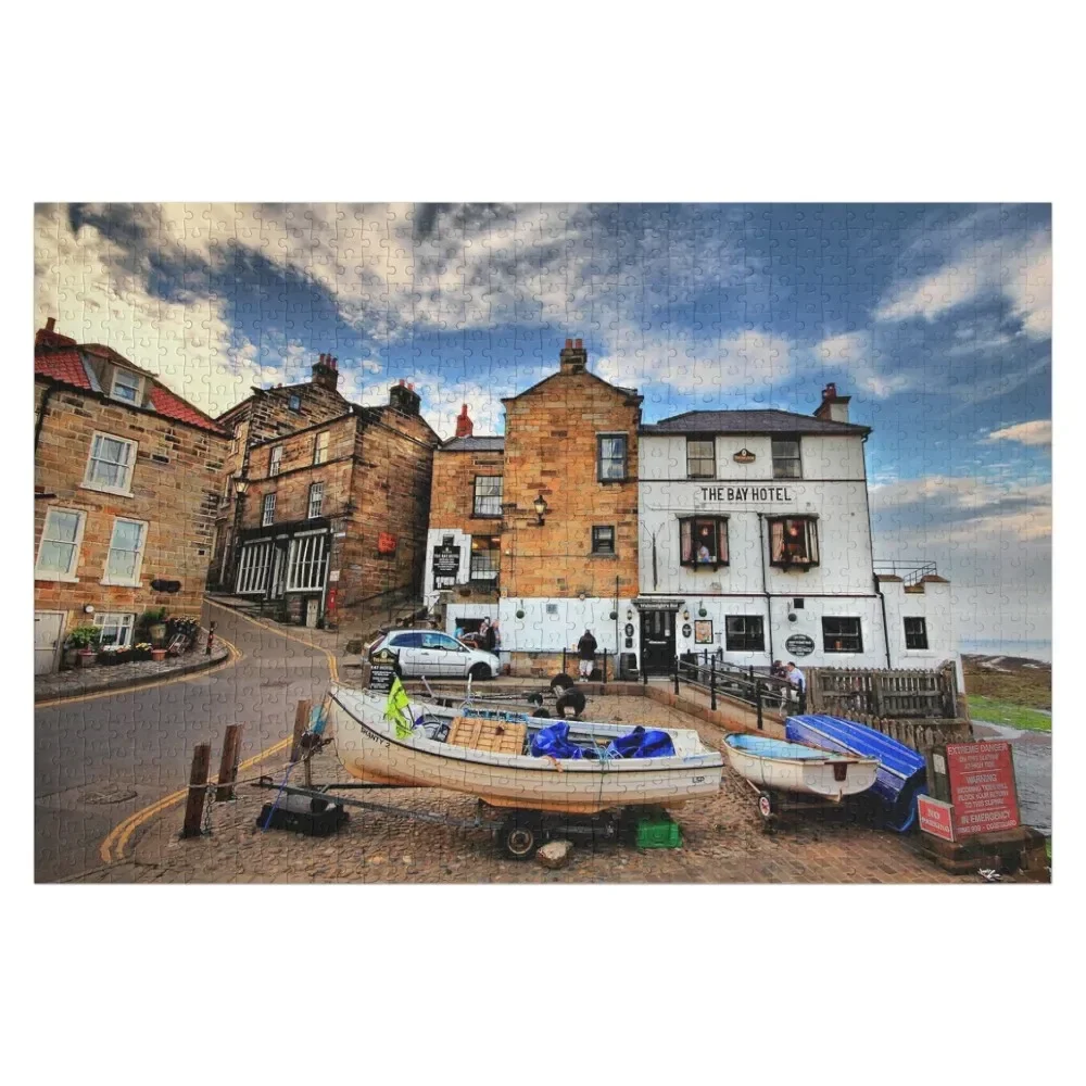 

The Bay Hotel - Robin Hoods Bay, north Yorkshire Jigsaw Puzzle Custom Wooden Name Personalized For Kids Puzzle