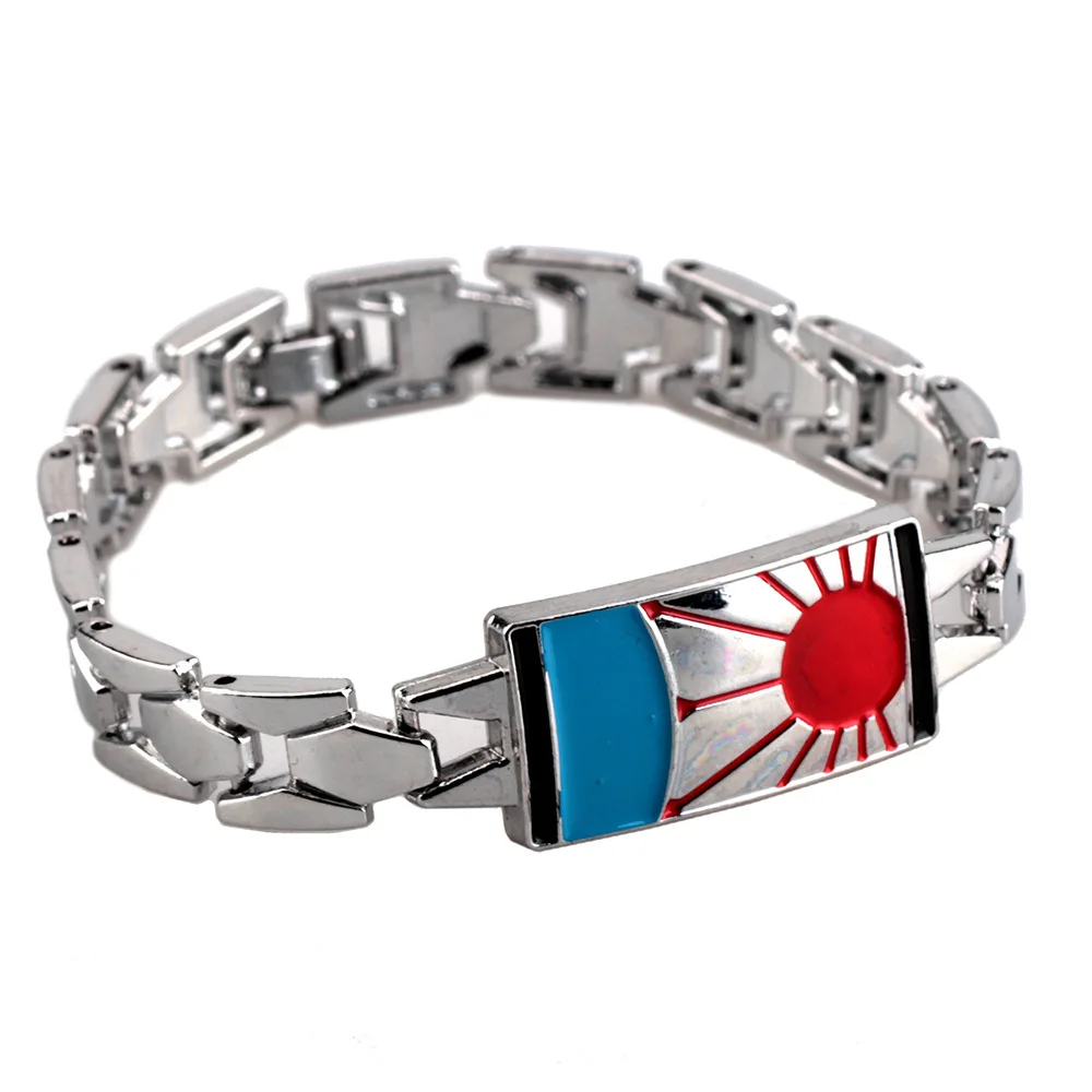 Demon Slayer Enamel Bracelet Kimetsu No Yaiba Kamado Tanjirou Nezuko Link Chain Wristband for Anime Fans Collectible Jewelry